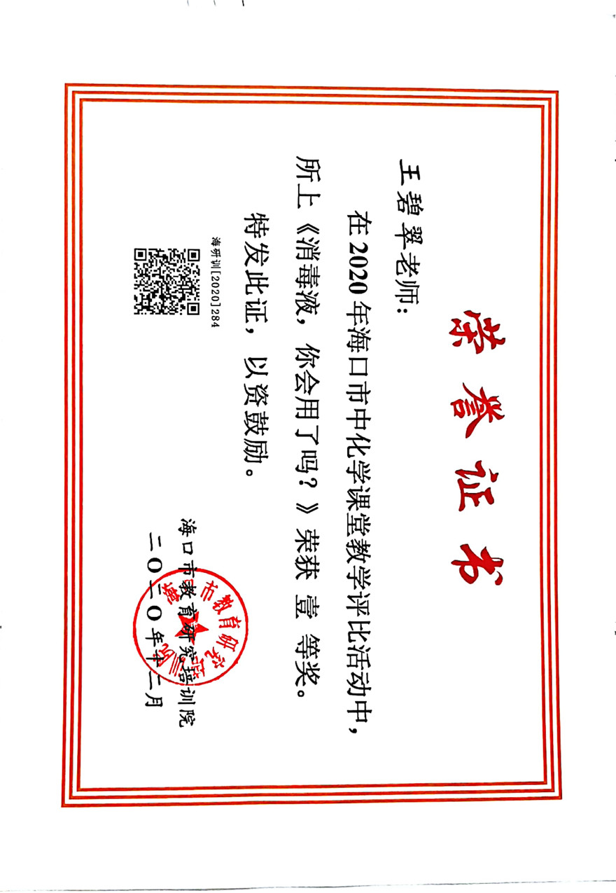 王碧翠2020年海口市中学化学课堂教学评比活动.jpg